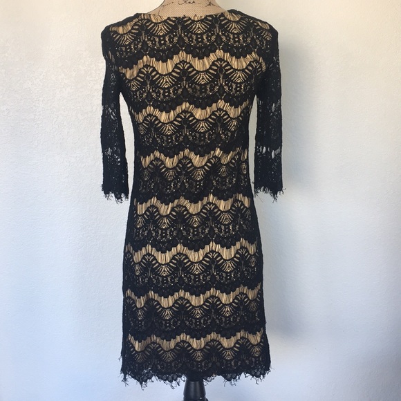 Small black lace and tan dress. - Picture 5 of 7